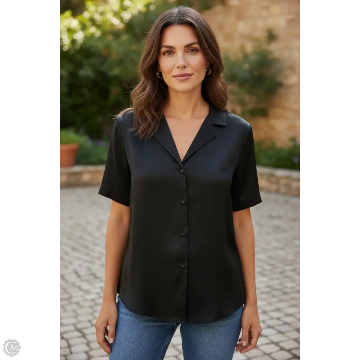 Top Short Sleeve By Abercrombie And Fitch In Black, Size: Xl