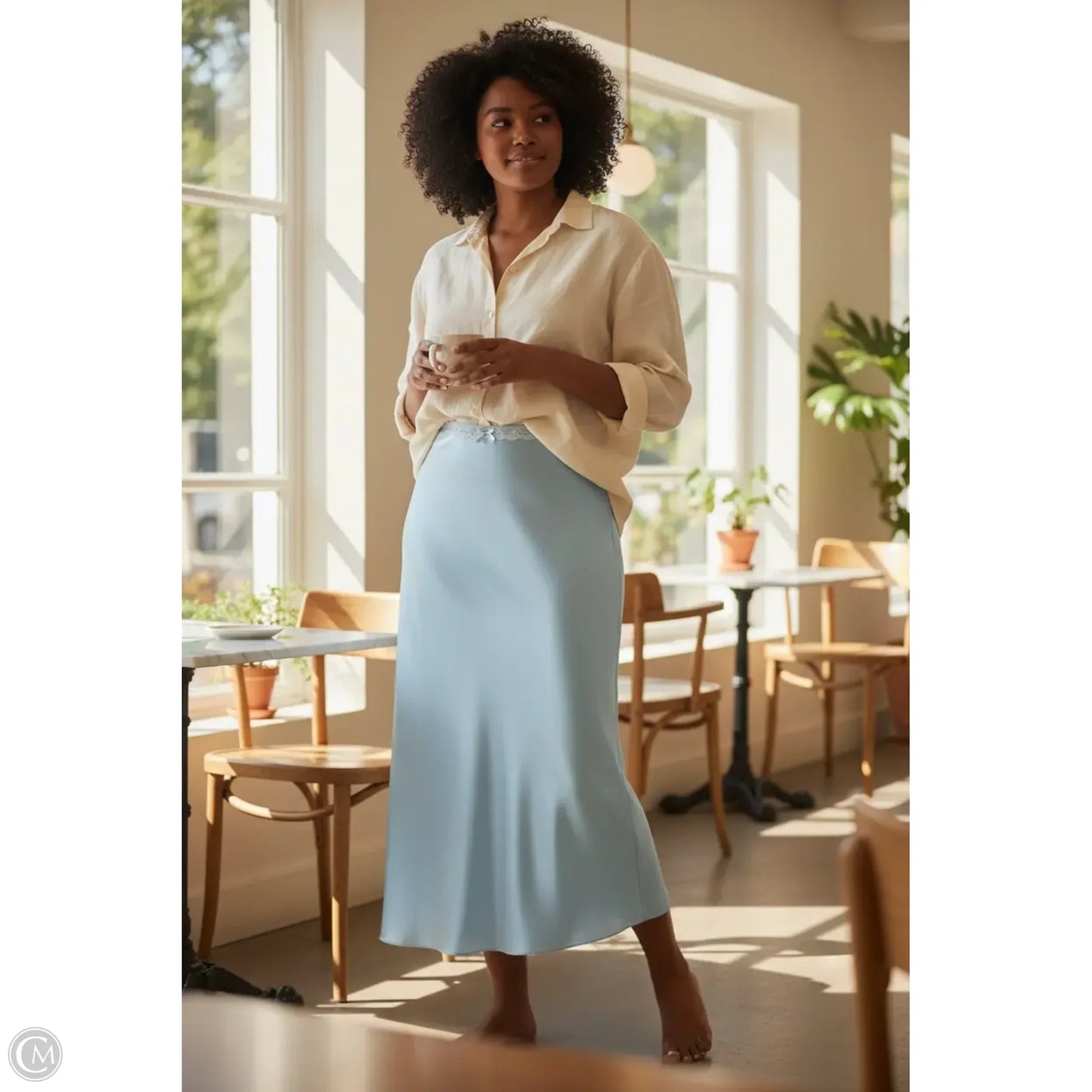 Skirt Maxi By Clothes Mentor In Blue, Size: L