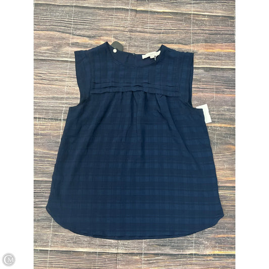 Top Sleeveless By Loft In Navy, Size: Xs