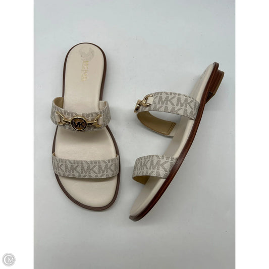 Sandals Flats By Michael By Michael Kors In White, Size: 8