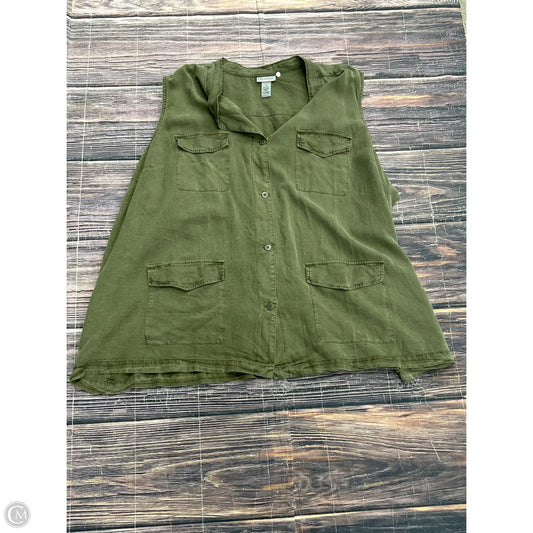 Top Sleeveless By Catherines In Green, Size: 5