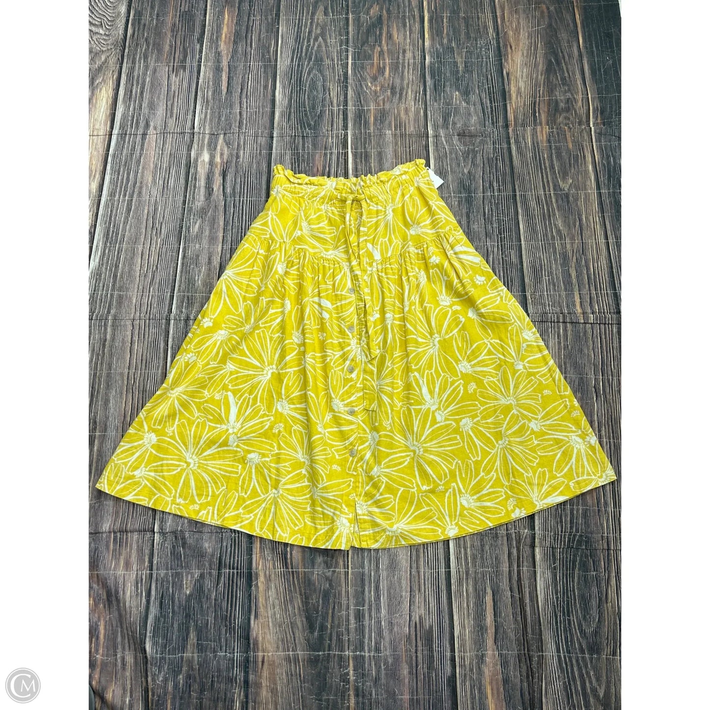 Skirt Midi By Universal Thread In Yellow, Size: M