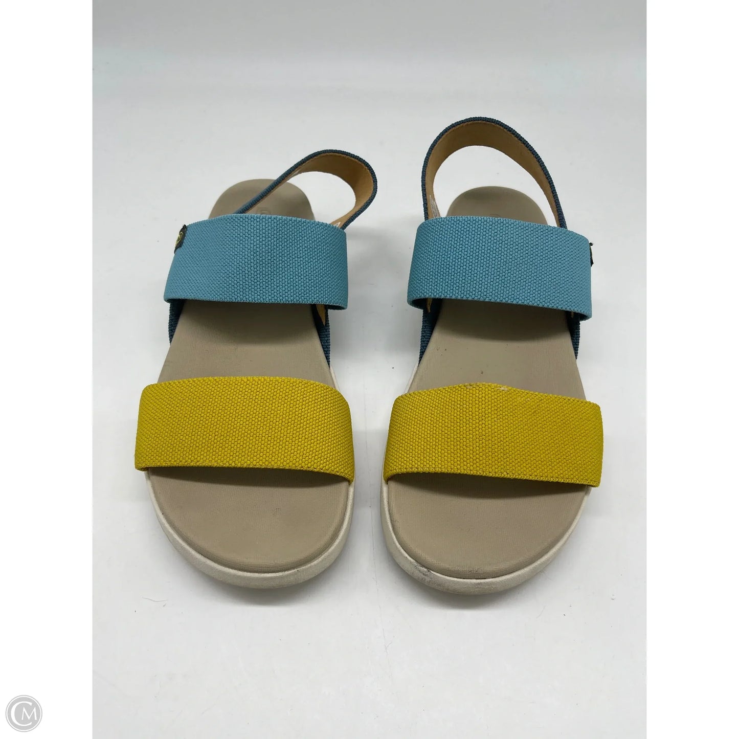 Sandals Flats By Keen In Blue & Yellow, Size: 8.5