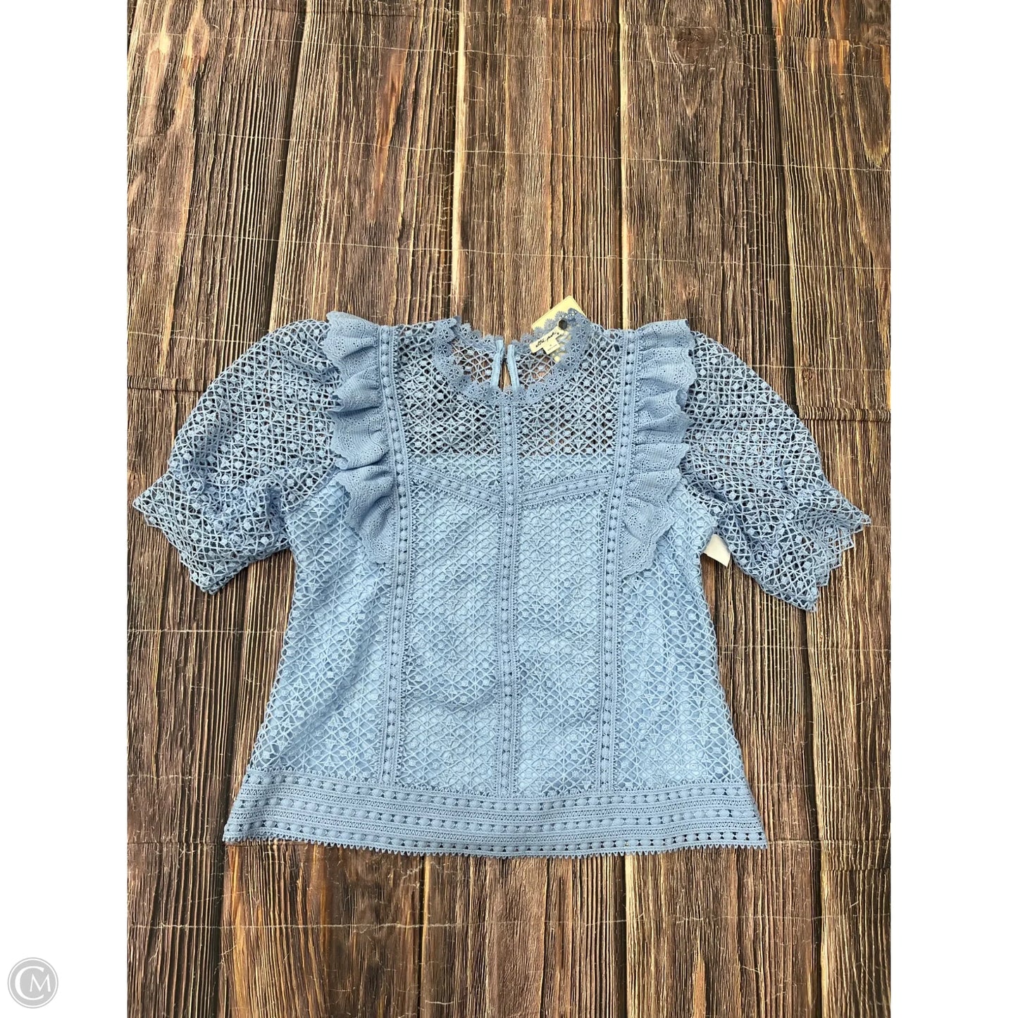 Top Short Sleeve By Ultra Pink In Blue, Size: M