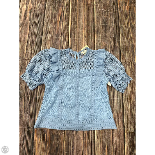 Top Short Sleeve By Ultra Pink In Blue, Size: M