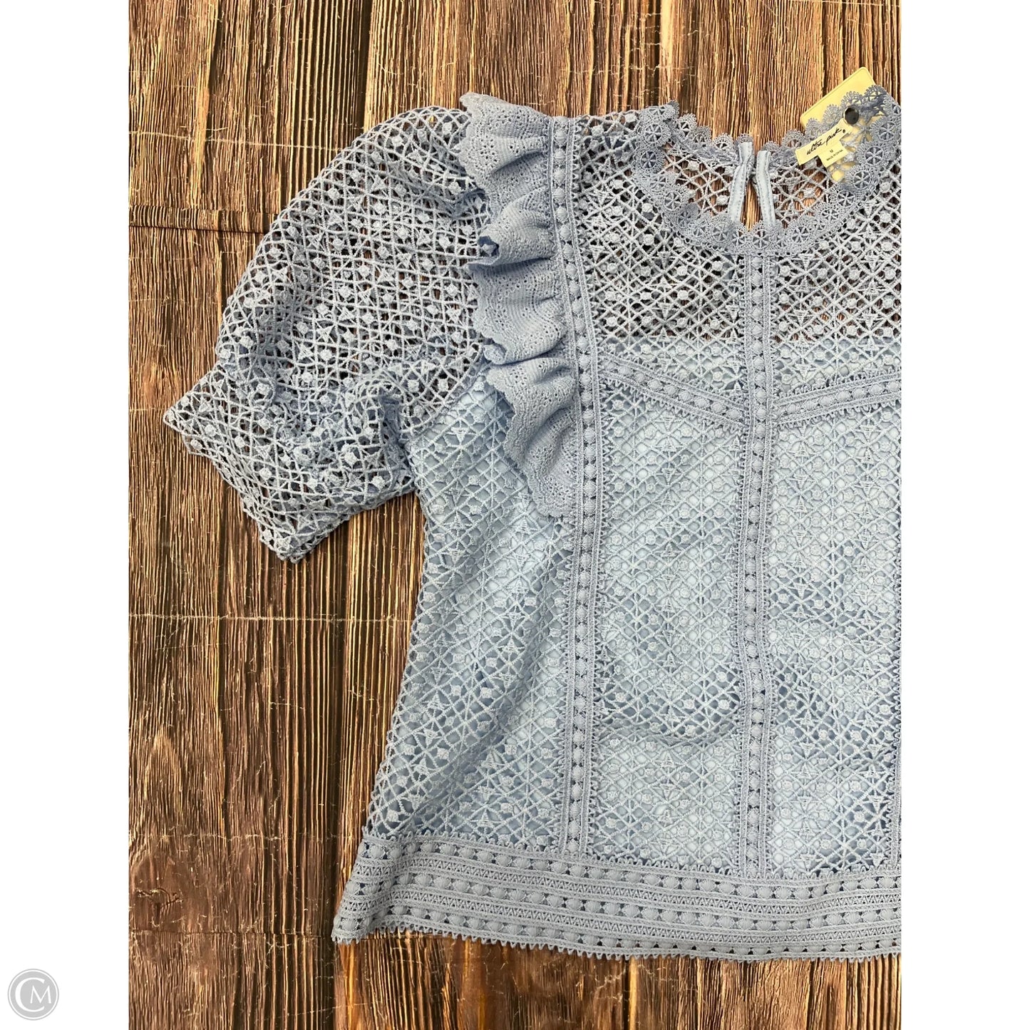 Top Short Sleeve By Ultra Pink In Blue, Size: M