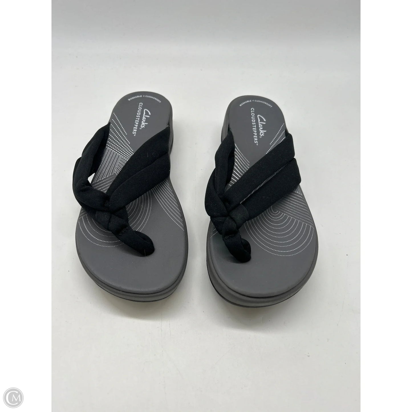 Sandals Flip Flops By Clarks In Grey, Size: 7
