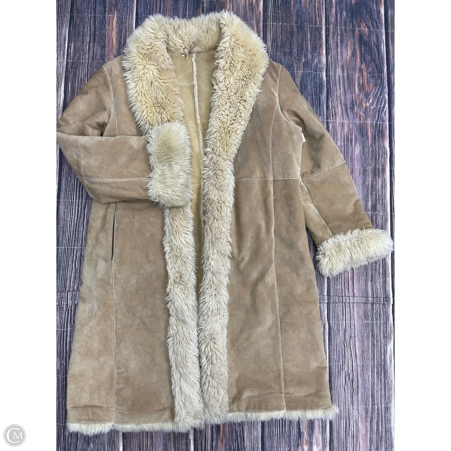 Coat Leather By Wilsons Leather In Tan, Size: 1x