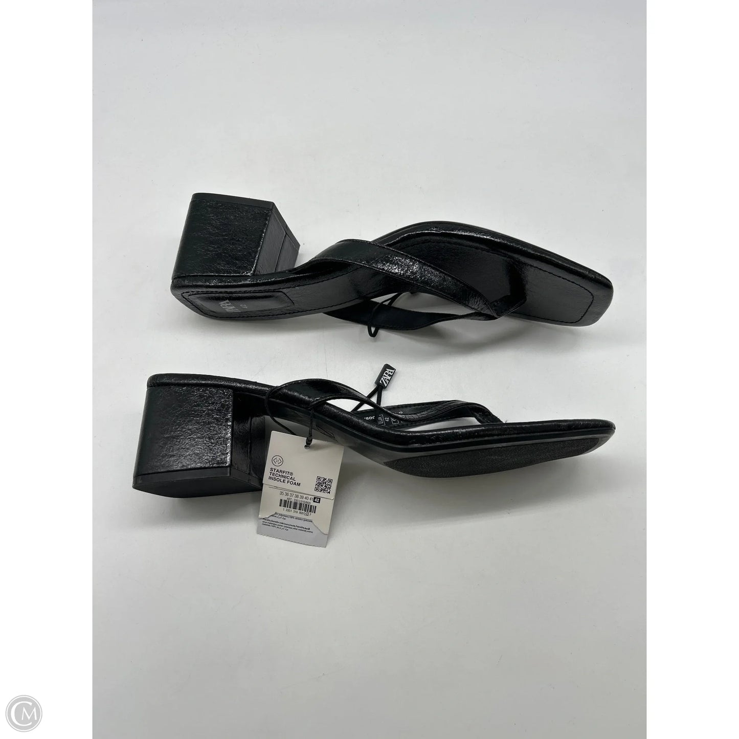 Sandals Heels Block By Zara In Black, Size: 11