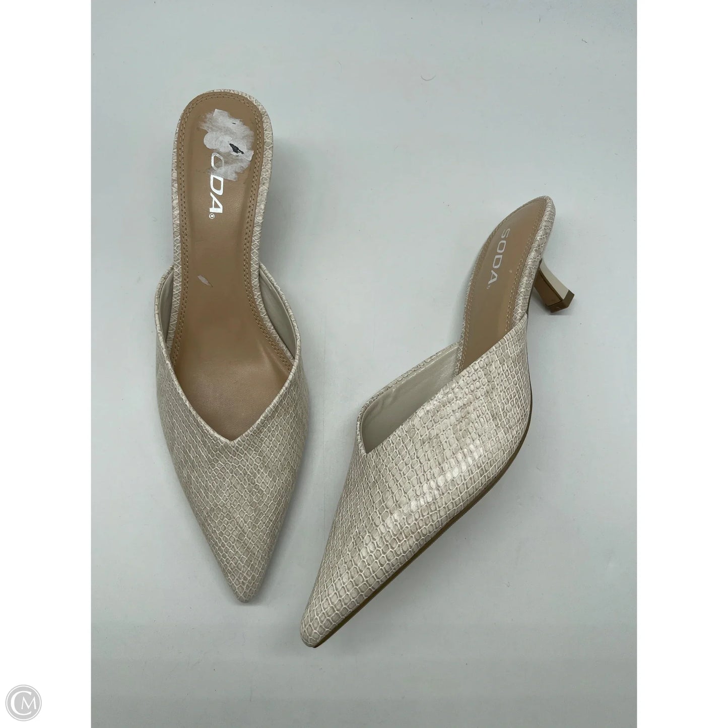 Shoes Heels Kitten By Soda In Cream, Size: 10