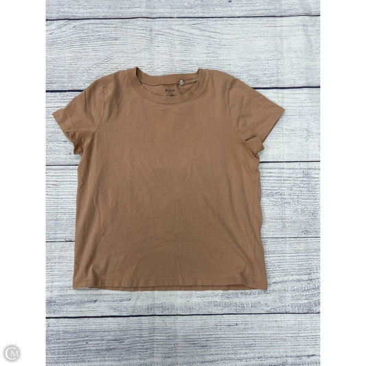 Top Short Sleeve By Madewell In Tan, Size: M