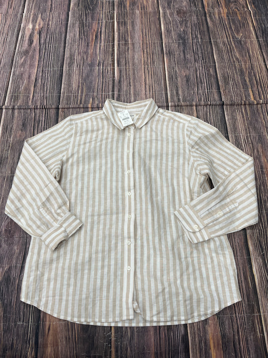 Tan Top Long Sleeve J. Crew, Size L