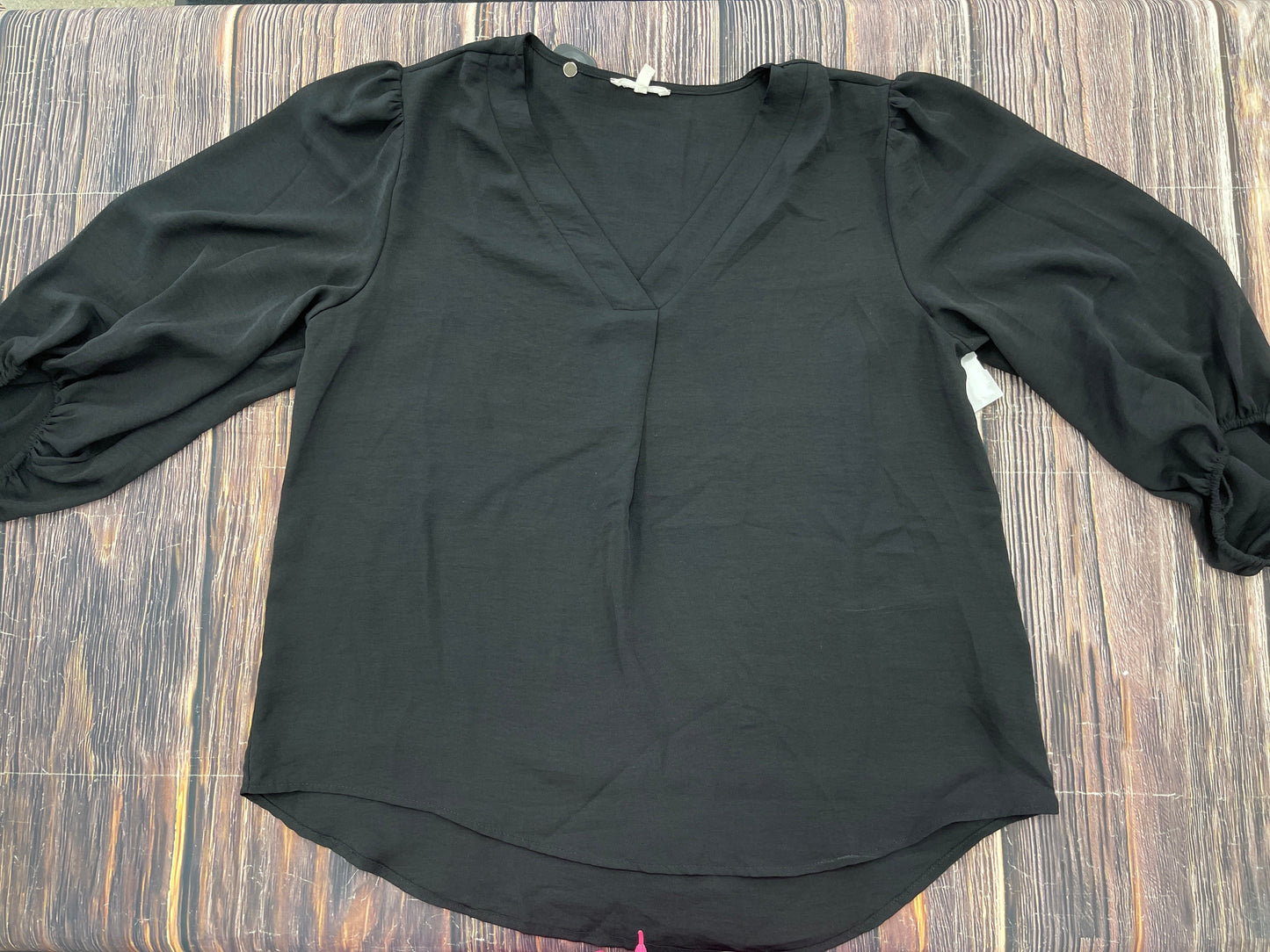 Black Top 3/4 Sleeve Maurices, Size L