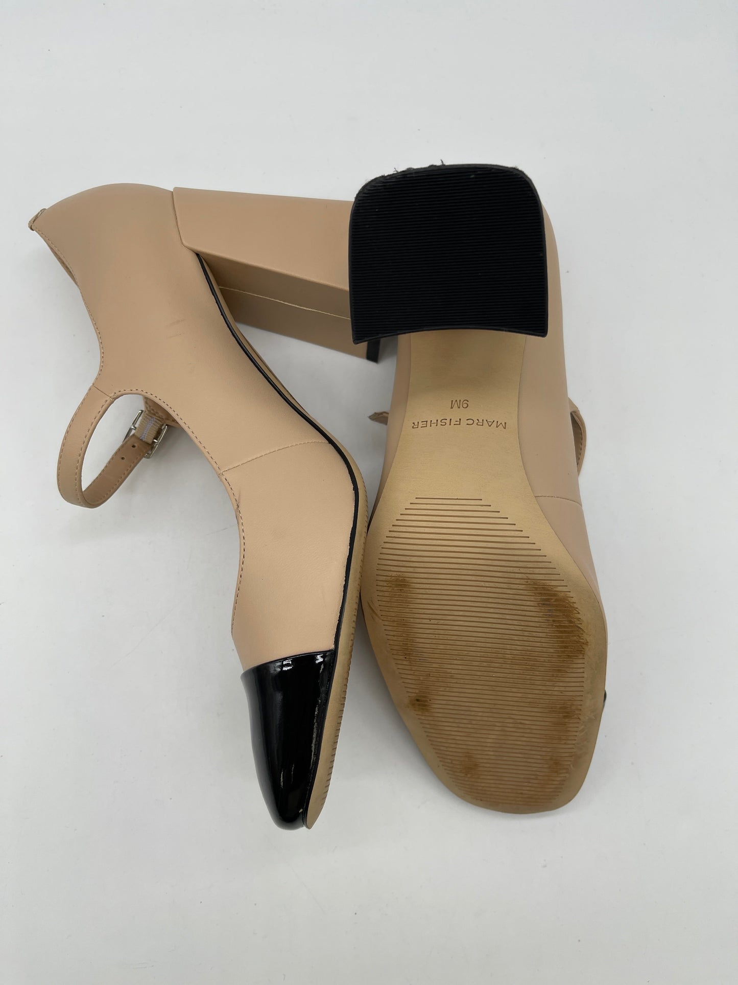 Shoes Heels Block By Marc Fisher In Tan, Size: 9