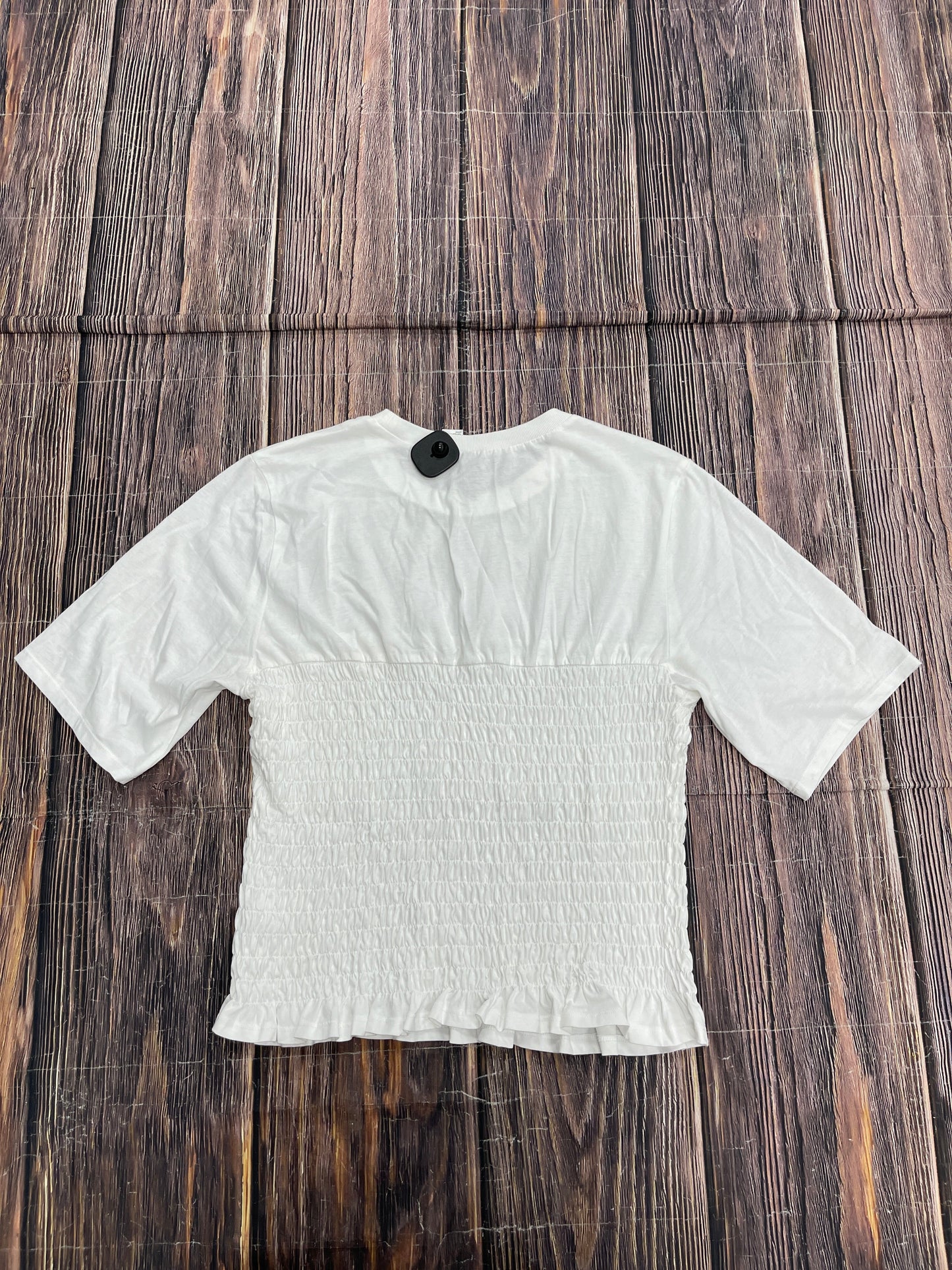 White Top Short Sleeve Divided, Size Xl