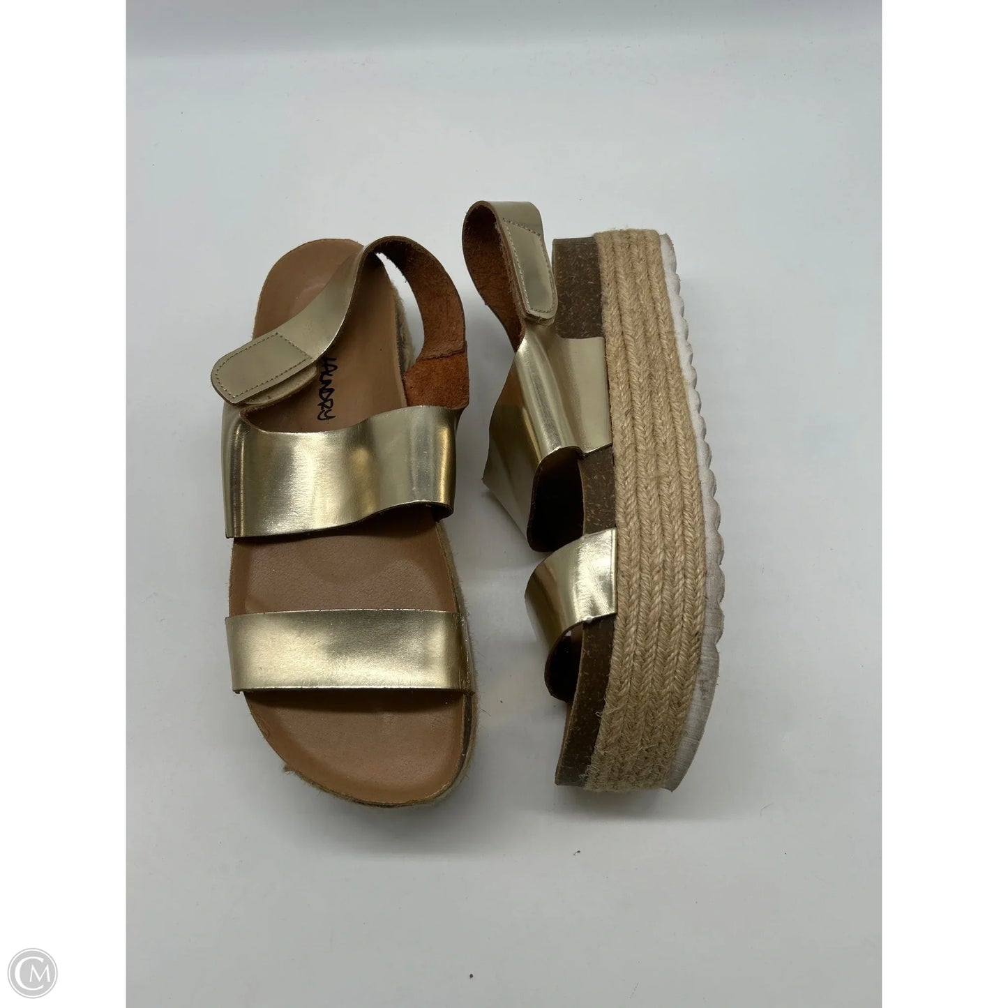 Sandals Heels Platform By Dirty Laundry In Gold, Size: 9