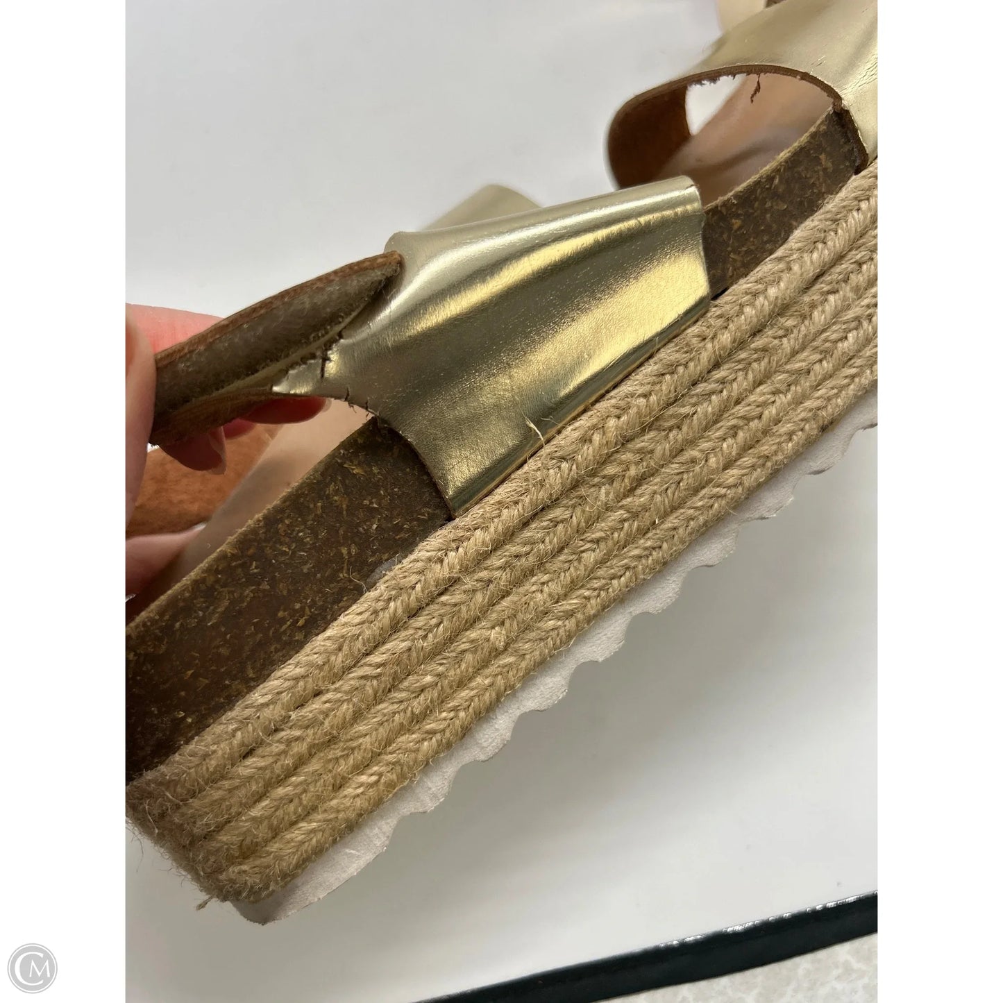 Sandals Heels Platform By Dirty Laundry In Gold, Size: 9