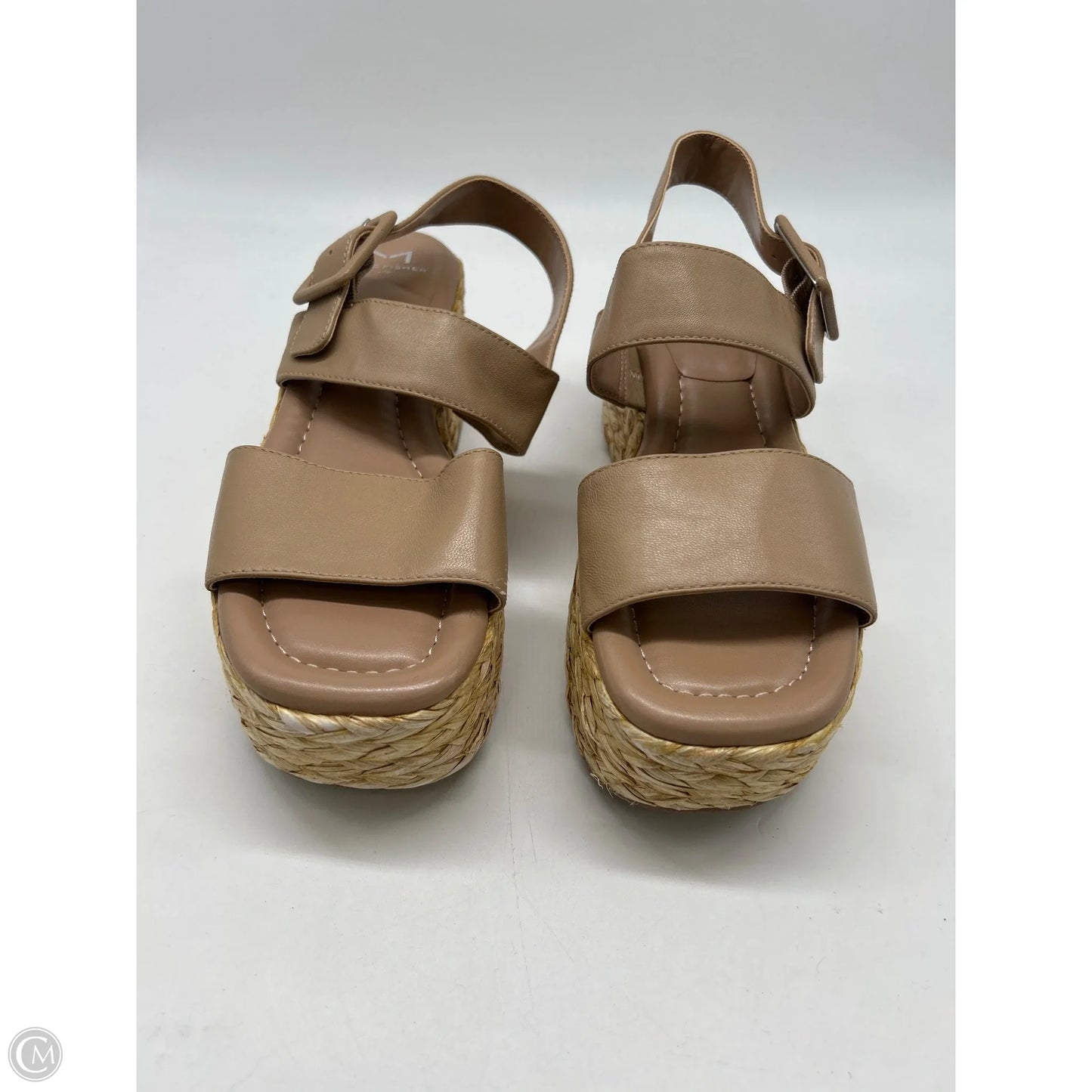 Sandals Heels Wedge By Marc Fisher In Beige, Size: 7