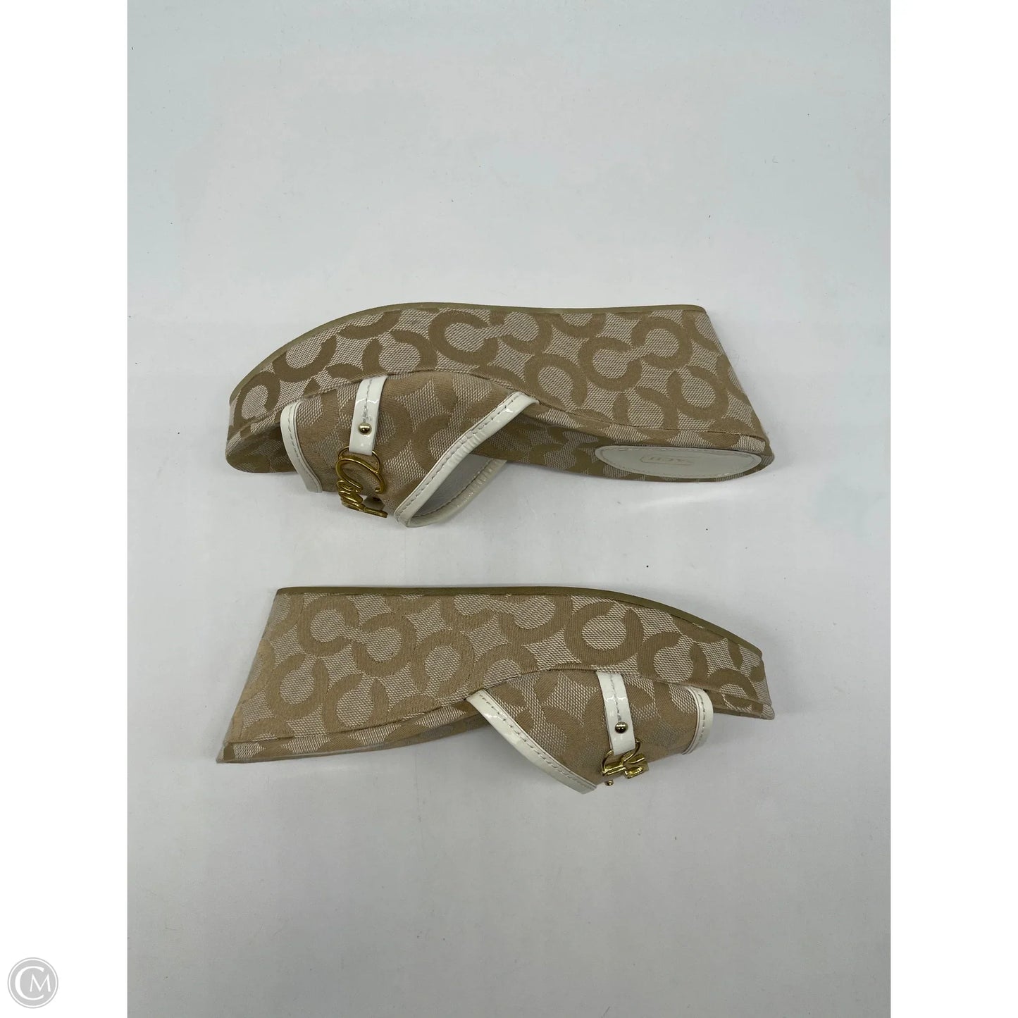 Sandals Designer By Coach In Tan, Size: 7.5