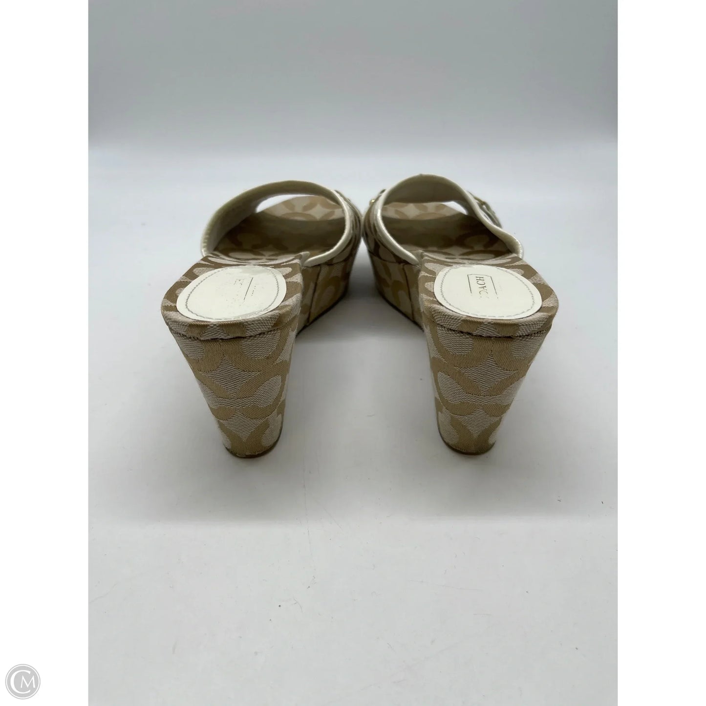 Sandals Designer By Coach In Tan, Size: 7.5