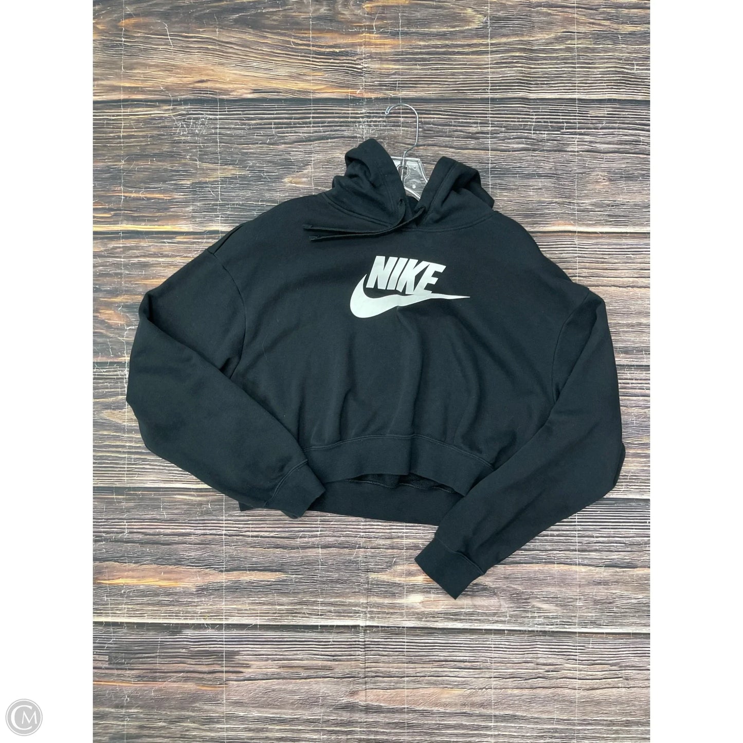 Sweatshirt Hoodie By Nike In Black, Size: S