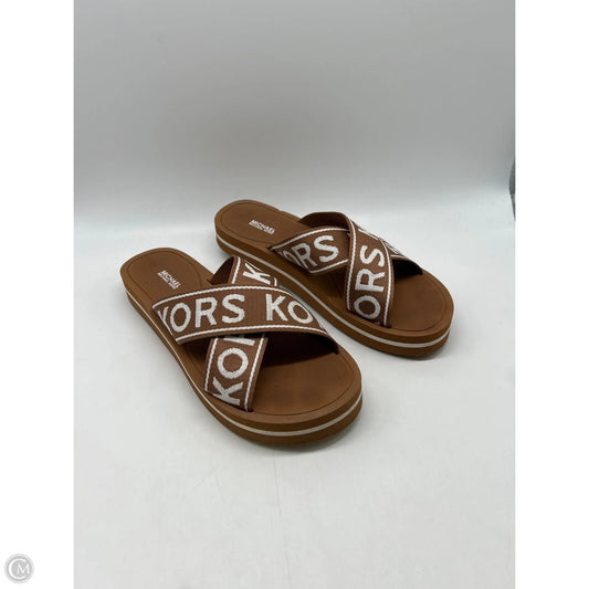 Sandals Flats By Michael By Michael Kors In Brown, Size: 11