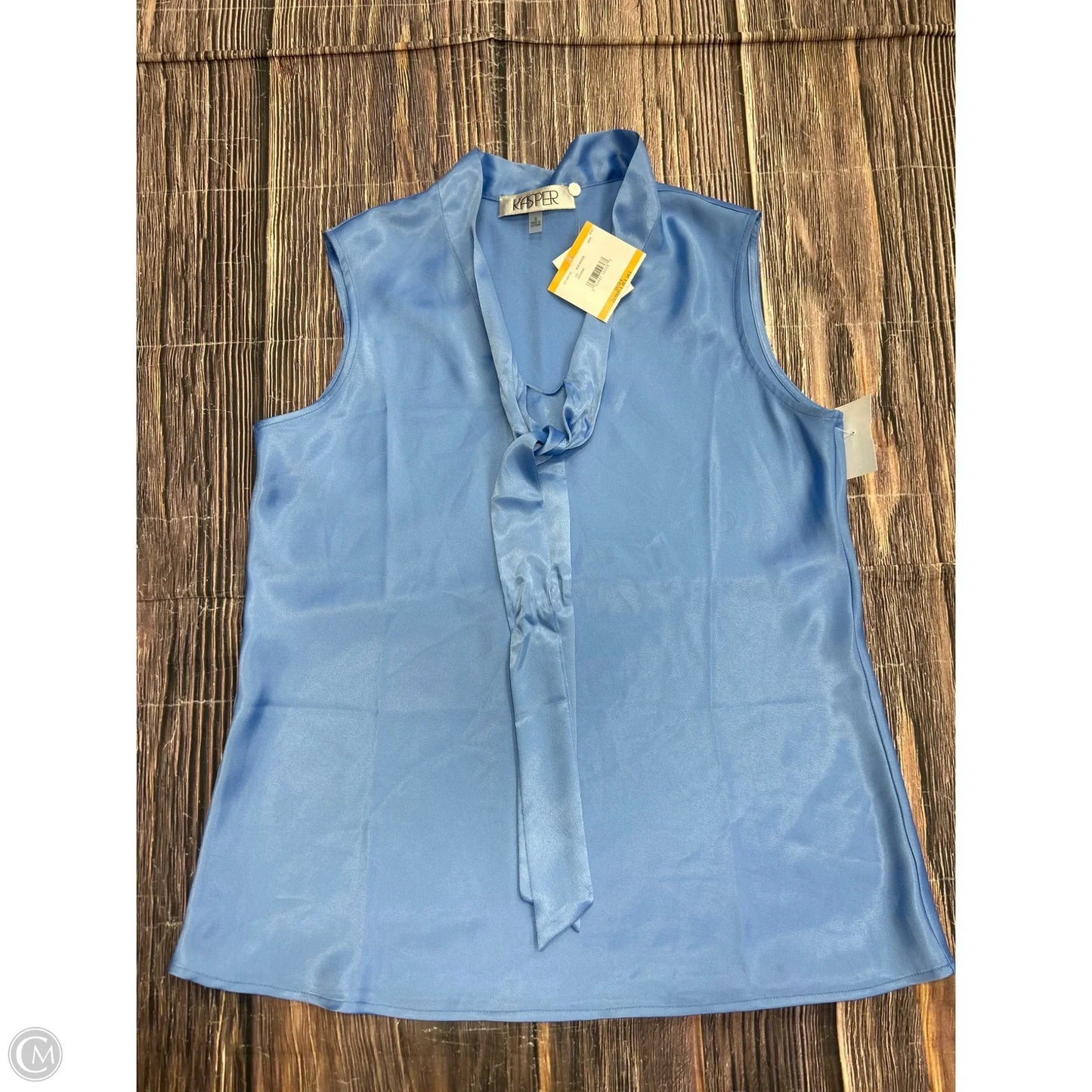 Top Sleeveless By Kasper In Blue, Size: S