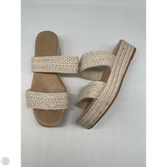 Sandals Heels Platform By Old Navy In Cream, Size: 9