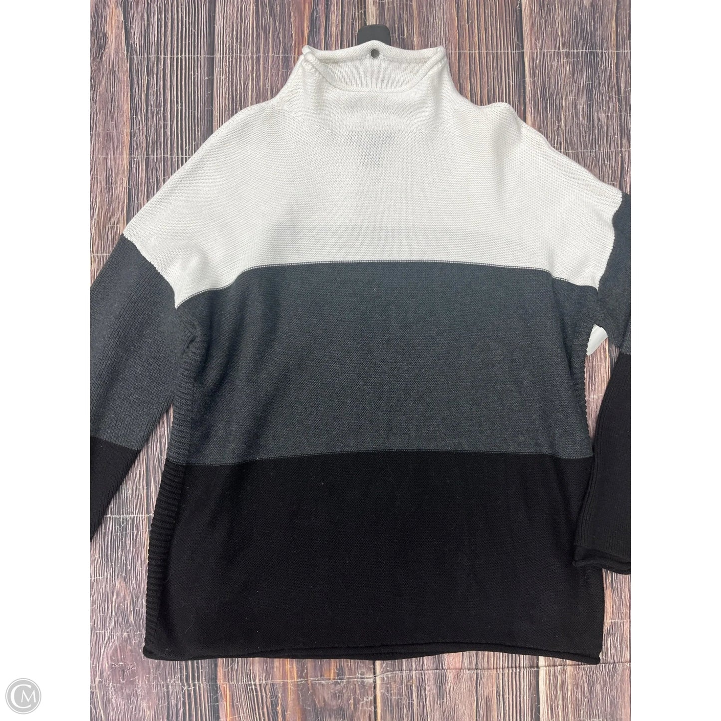 Sweater By Tahari In Striped Pattern, Size: 1x