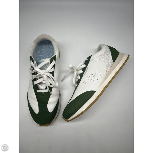 Shoes Athletic By Clothes Mentor In Green & White, Size: 9.5