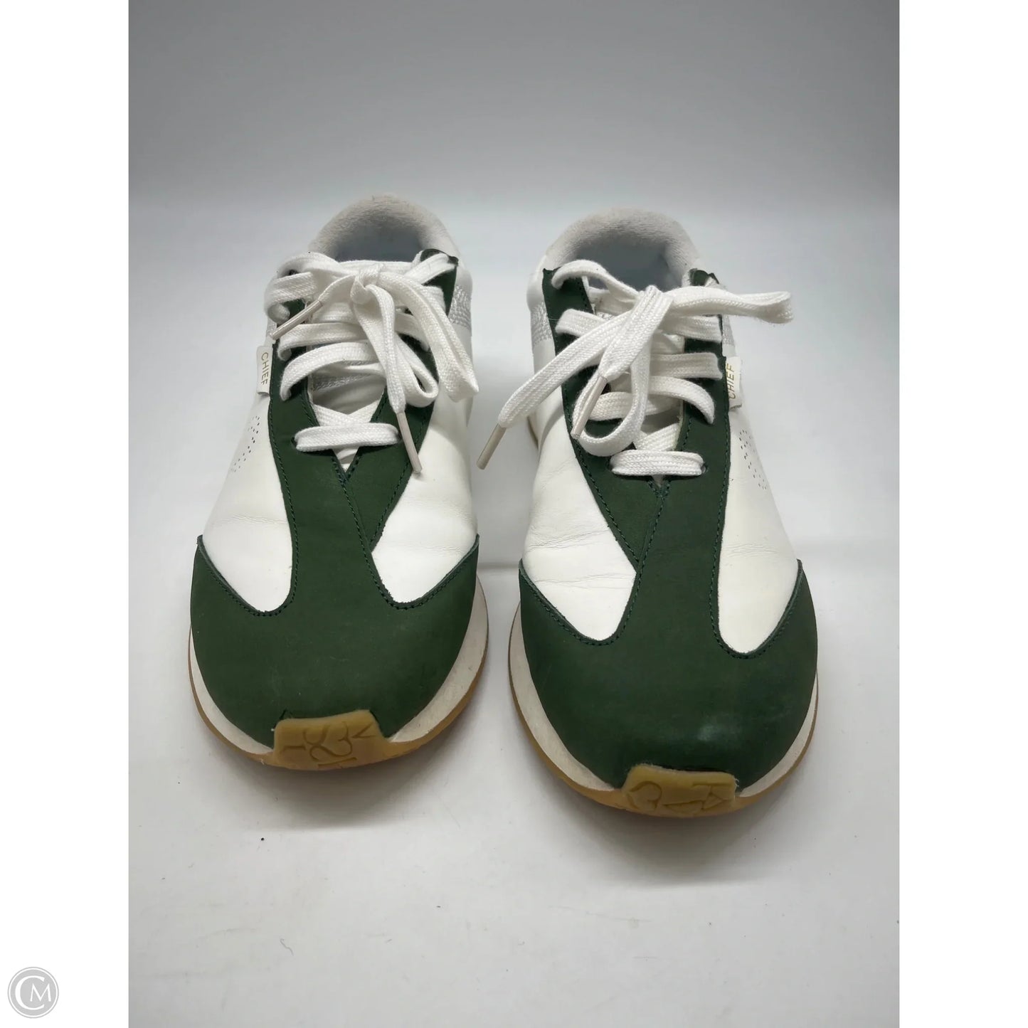 Shoes Athletic By Clothes Mentor In Green & White, Size: 9.5