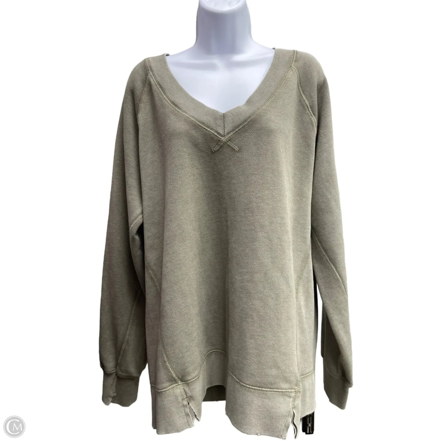 Top Long Sleeve By Aerie In Green, Size: M
