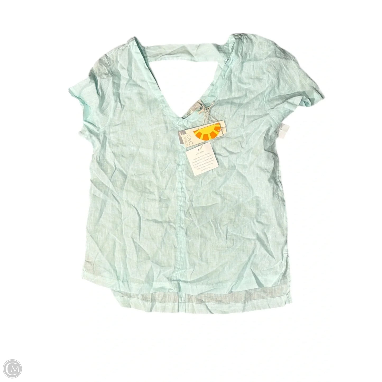Top Short Sleeve By C And C In Blue, Size: M