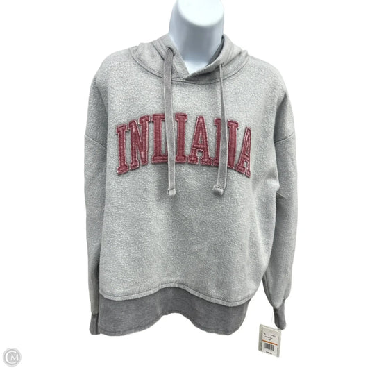 Sweatshirt Hoodie By Pressbox In Grey, Size: L