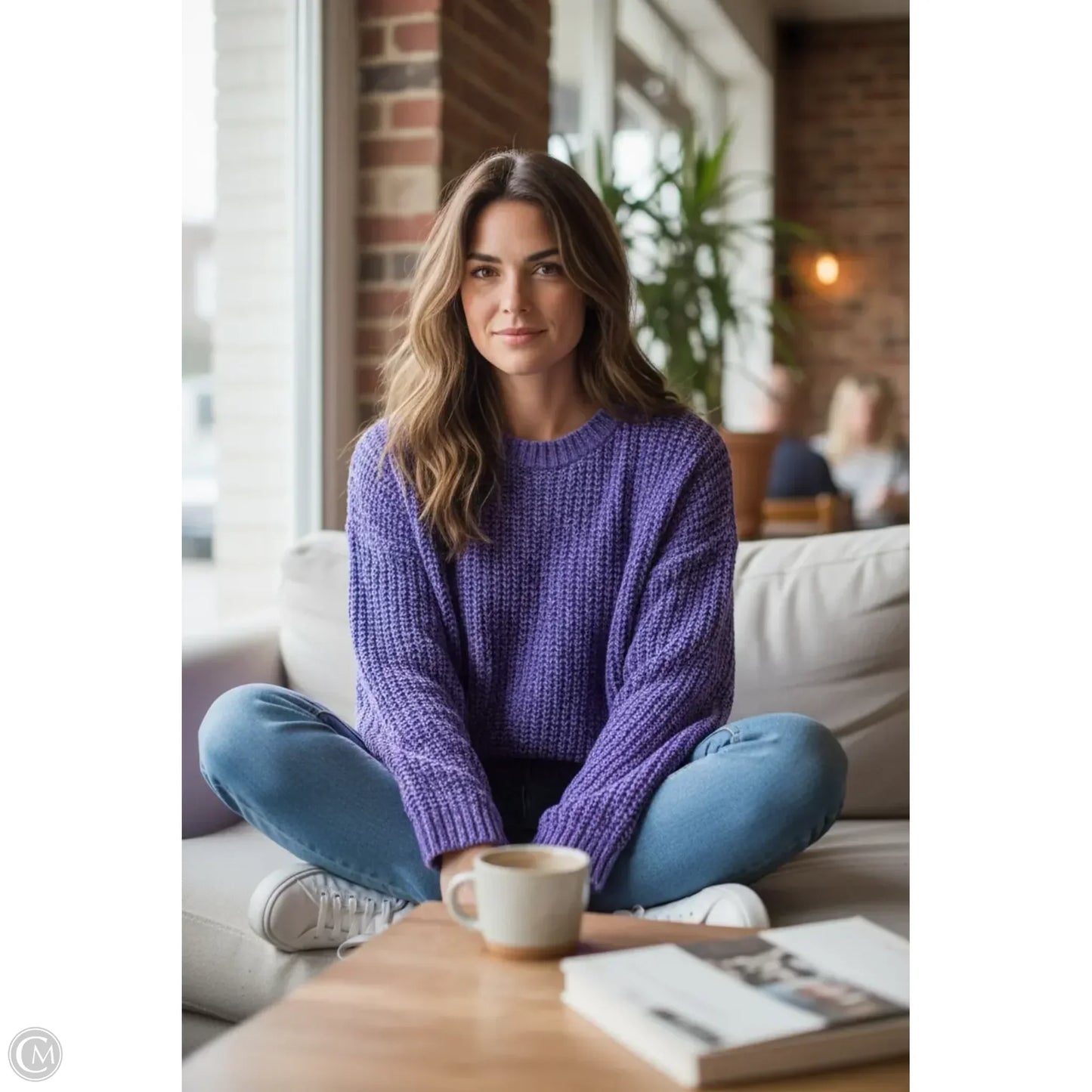 Sweater By Talbots In Purple, Size: S