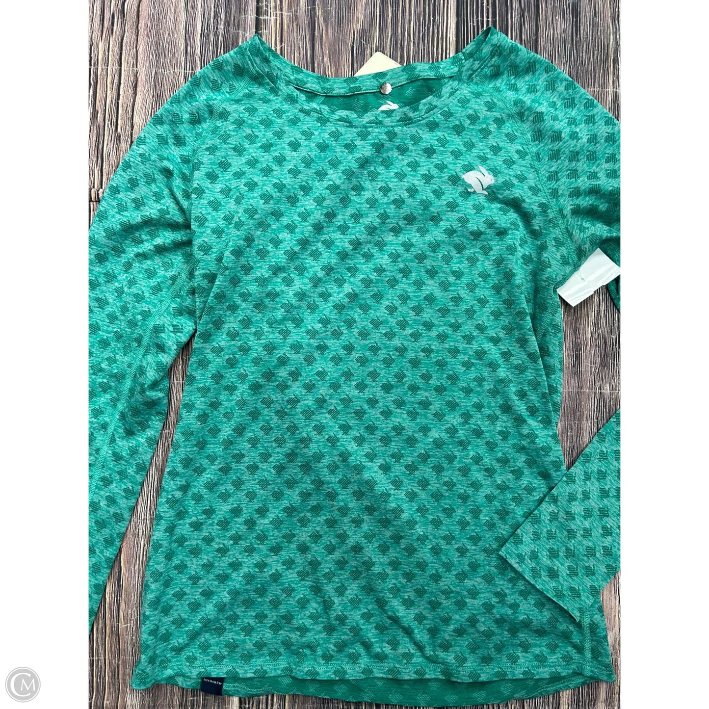 Athletic Top Long Sleeve Collar By Rabbit In Blue, Size: M