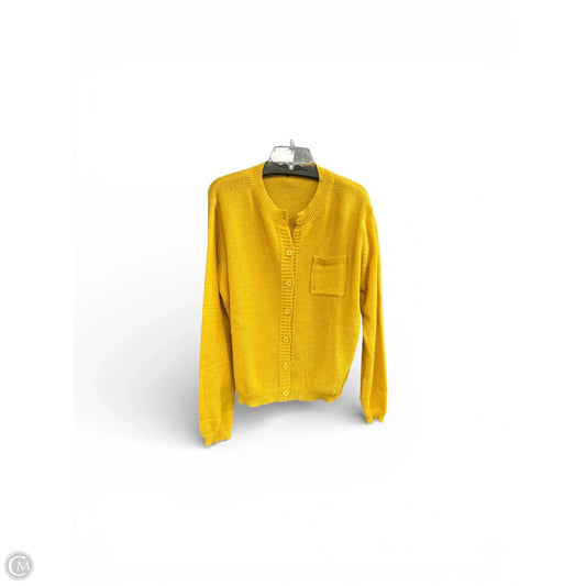 Sweater Cardigan By Clothes Mentor In Yellow, Size: Xl