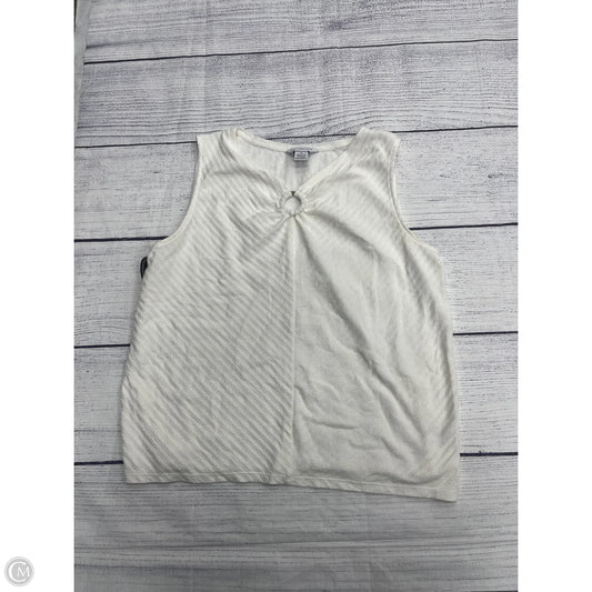 Tank Top By Liz Claiborne In White, Size: Xl