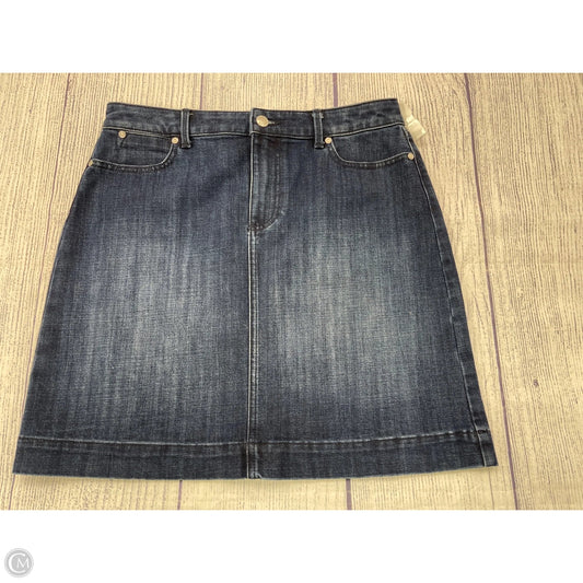 Skirt Mini & Short By Talbots In Blue Denim, Size: 8p