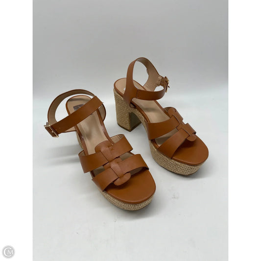 Shoes Heels Block By Dolce Vita In Brown & Tan, Size: 8
