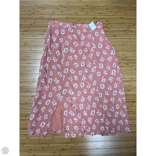 Skirt Midi By Dip In Pink, Size: L