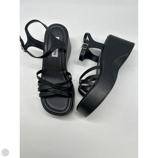 Sandals Heels Platform By Steve Madden In Black, Size: 8