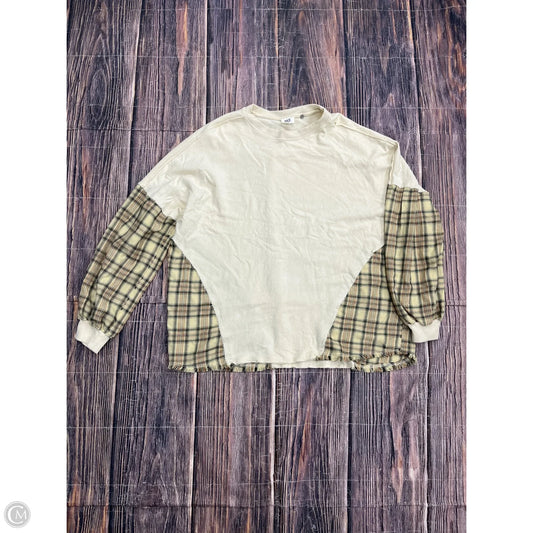 Top Long Sleeve By Bke In Tan, Size: L