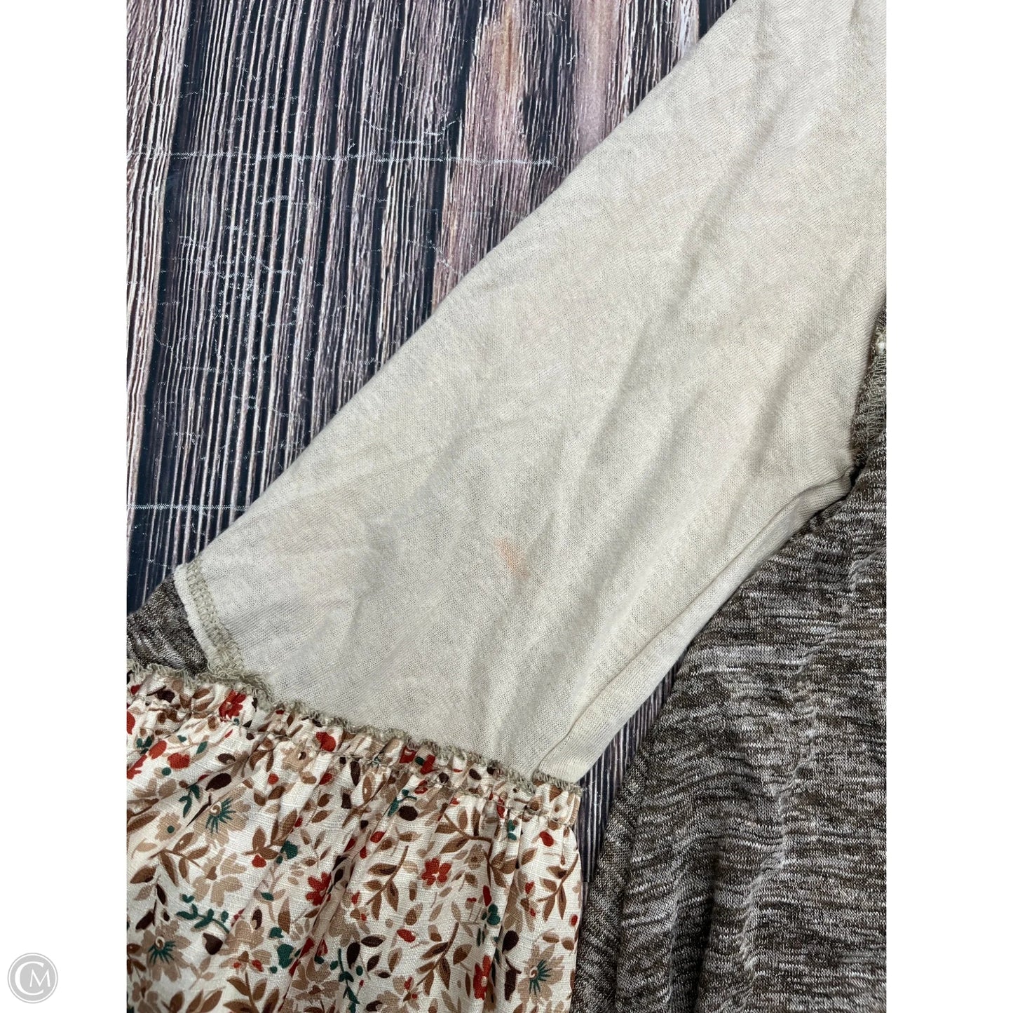 Top Long Sleeve By Pol In Brown, Size: M