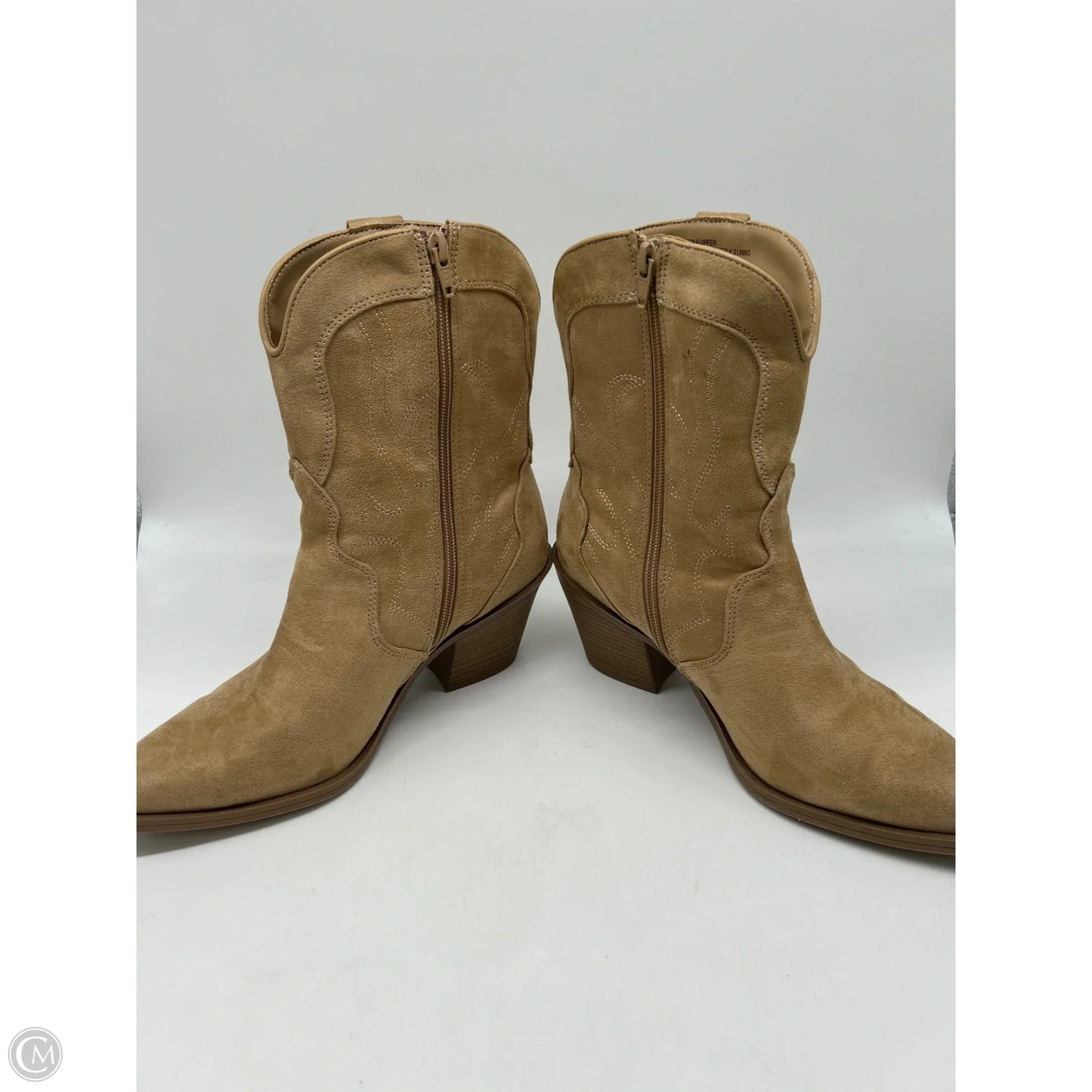 Boots Mid-calf Heels By Universal Thread In Tan, Size: 8.5