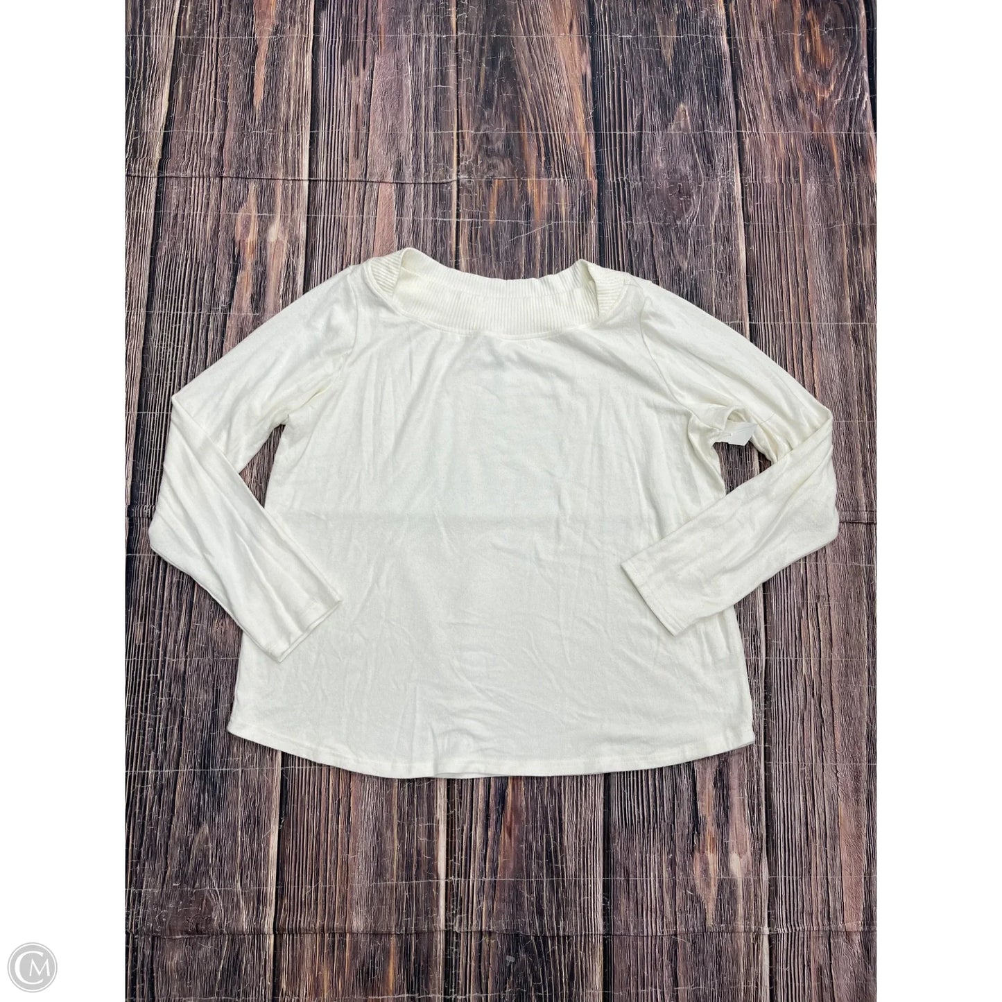 Top Long Sleeve By St Johns Bay In White, Size: Xl