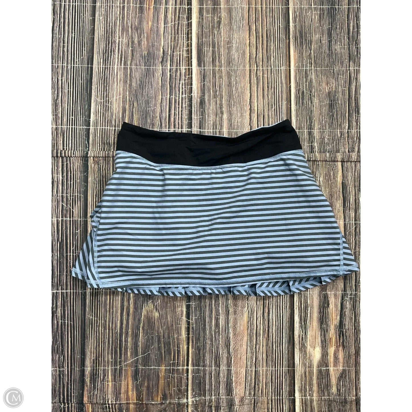 Athletic Skort By Lululemon In Striped Pattern, Size: 4