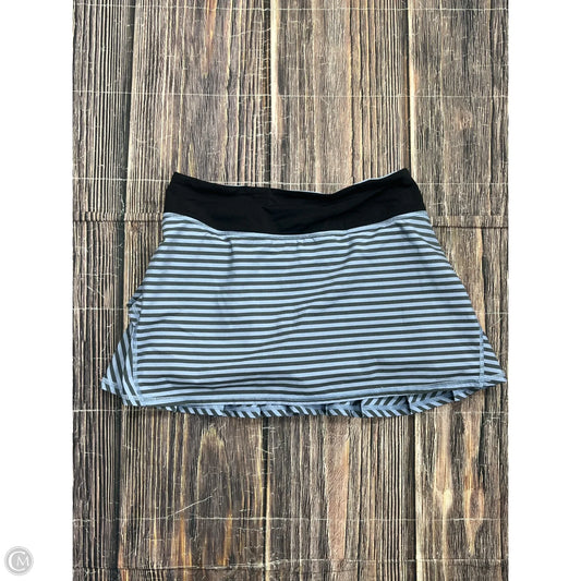 Athletic Skort By Lululemon In Striped Pattern, Size: 4