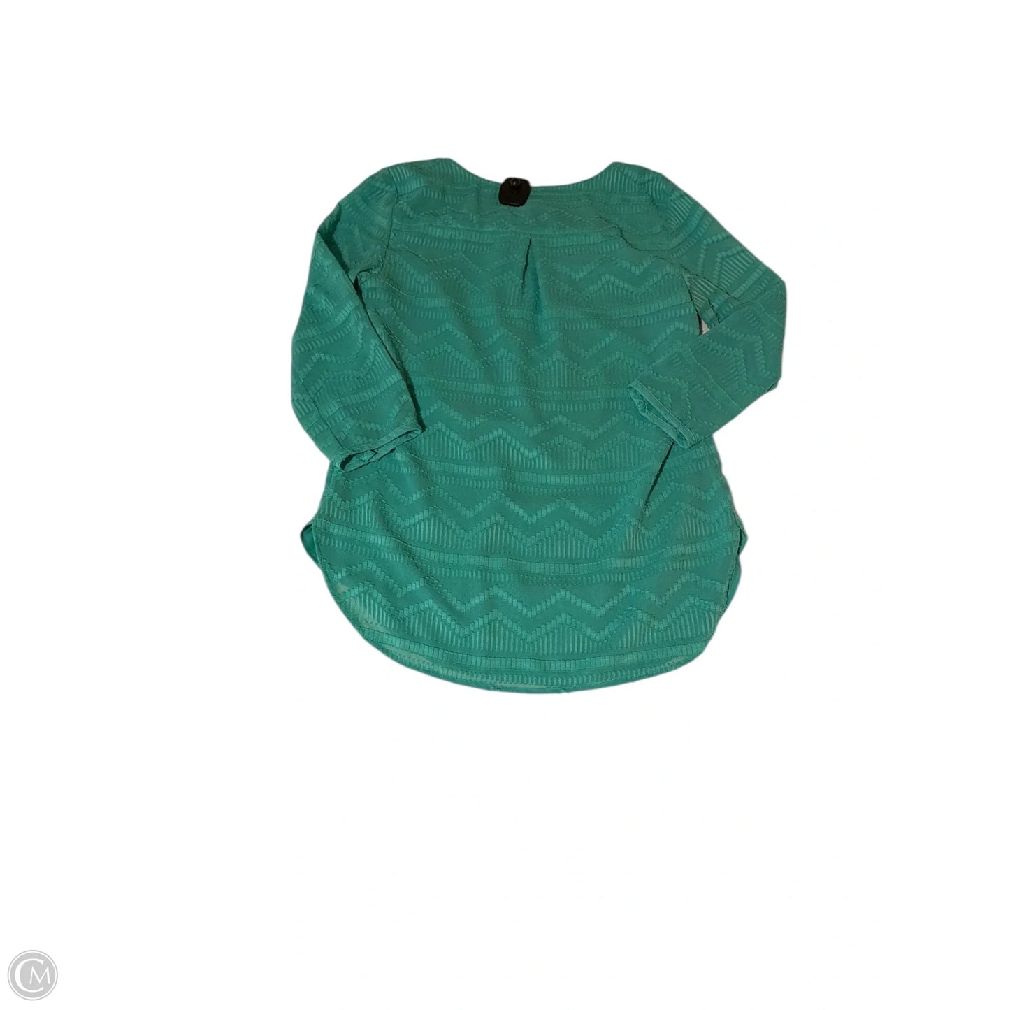 Top Long Sleeve By Talbots In Green, Size: Xs