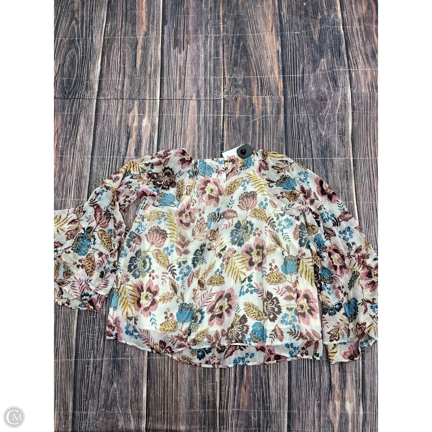 Top Long Sleeve By Loft In Floral Print, Size: M